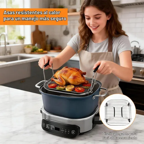 Vista 4 de BYKITCHEN Estante para asado y vaporizador para Ninja MC1101 6.5 QT