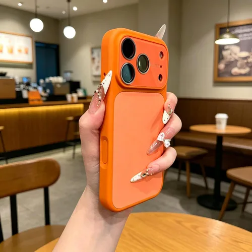 Vista 9 de Funda de silicona líquida para iPhone 17 Pro Max equipada con película protectora de lente, anticolisión suave al tacto y resistente a las manchas