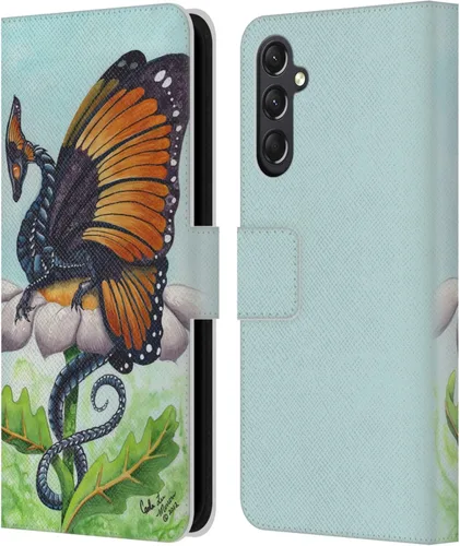 Vista 333 de Head Case Designs Officially Licensed Carla Morrow Galactic Entrancement Dragons Leather Wallet Case Compatible with Samsung Galaxy A07 4G