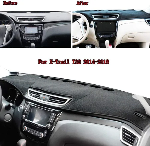 Vista 3 de LEFEDA for Nissan X-Trail XTrail Rogue T32 2014-2020, Auto Dashboard Cover Mat Pad Dashmat Dash Sun Shade Carpet Car Accessories
