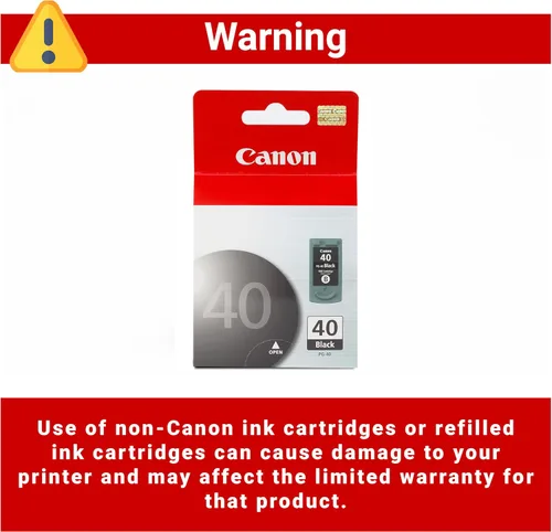 Vista 3 de Canon PG-40 - Cartucho de tinta negro genuino (2 cartuchos negros), compatible con iP2600/1800/1700/1600, MX310/300