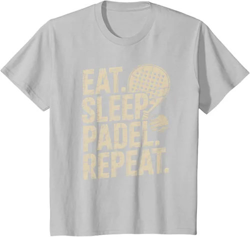 Vista 70 de Camiseta Eat Sleep Padel Repeat Padel Jugador de Tenis