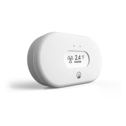 Vista 2 de Airthings 2989 View Radon - Monitor de radón con detector de humedad y temperatura - Alimentado por batería, aplicación móvil, WiFi, alertas