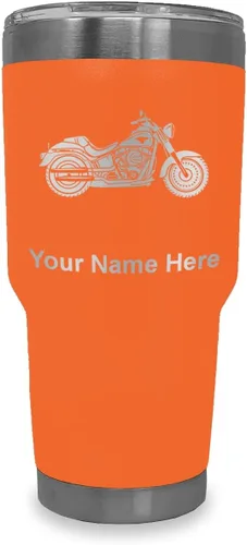 Vista 14 de LaserGram Vaso personalizado de 20 onzas, motocicleta (negro) Regalo grabado para motociclistas, acero inoxidable aislado al vacío, grabado