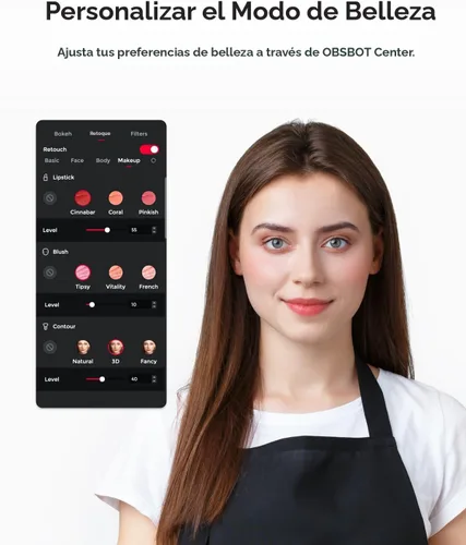 Vista 7 de OBSBOT Meet SE Cámara Web 1080P 100FPS para PC, Cámara de Transmisión con Encuadre por IA con Sensor de 1/2.8", Modo Belleza, Control por Gestos