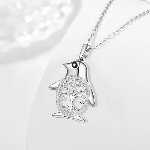 Vista 2 de Sterling Silver Animal Necklace for Women Girls Valentine's Day Birthday Party Jewelry Gifts with 18''+2'' Chain
