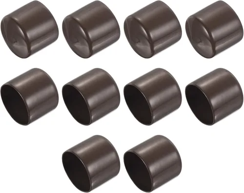 Vista 49 de uxcell 10 tapas de goma para extremos de 0.591 in de identificación, tapa de extremo redondo, protectores de rosca de tornillo, color negro