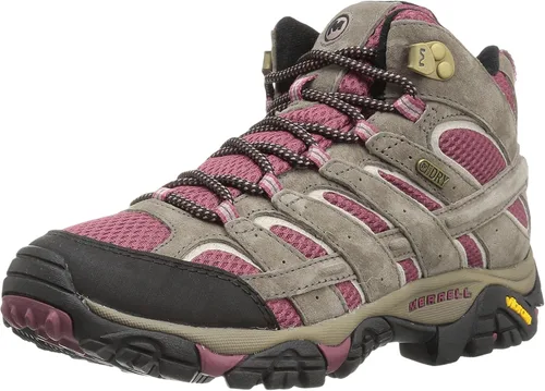 Vista 32 de Merrell - Botas de senderismo impermeables Moab 2 Mid para mujer