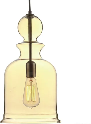 Vista 4 de Urban Ambiance Lámpara colgante moderna de lujo estilo granja, tamaño pequeño: 16-1/2 "x 9", con elementos de estilo aislante eléctrico, acabado