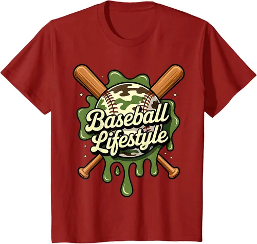 Vista 50 de Baseball Life Style 101 Apparel Youth Drip Baseball Boys Kid Camiseta