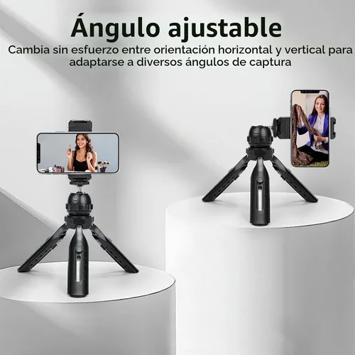 Vista 4 de Kit de video con soporte para teléfono doble, soporte de trípode para iPhone y Android