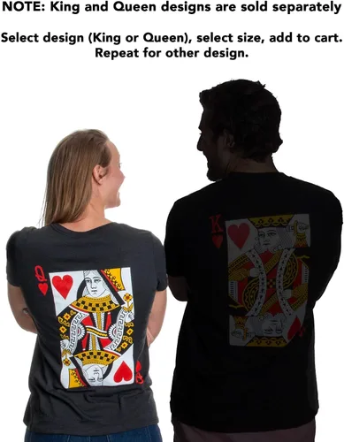Vista 3 de King & Queen Playeras a juego para parejas recién casadas, marido y mujer, boda