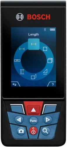 Vista 6 de Bosch GLM400CL 400 Ft Blaze Medidor láser conectado para exteriores, incluye batería de iones de litio de 1.0 Ah 3.7V y cargador, cable Micro USB