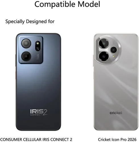 Vista 2 de Protector de pantalla para teléfono inteligente CONSUMER CELLULAR IRIS CONNECT 2, AT&T Motivate Pro 2 5G, Cricket Icon Pro 2026 [2 unidades]