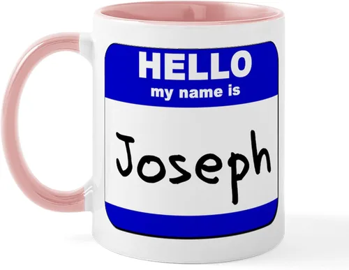 Vista 28 de CafePress Taza de café de cerámica con texto en inglés «Hello My Name Is Mary», de 11 oz (11.0 fl oz)