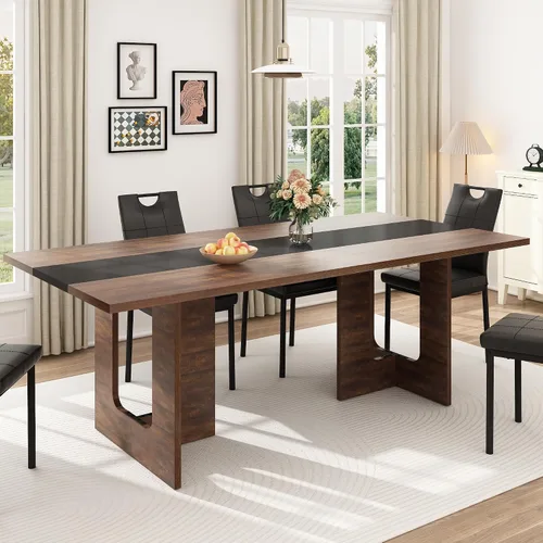 Vista 6 de Squireewo 70IN- Mesa de comedor para 6 personas, impermeable, gruesa