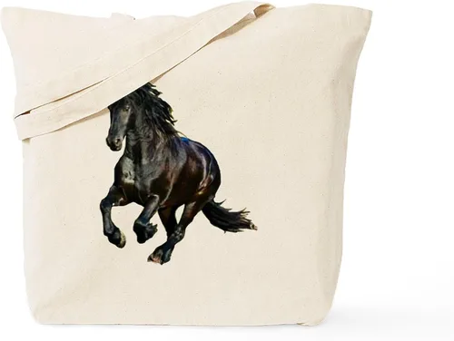 Vista 32 de CafePress Id Rather Be Riding! Bolsa de mano de caballo Bolsa de lona natural, bolsa de compras de tela, Caqui