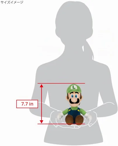 Vista 6 de Sanei Super Mario All Star Collection Luigi - Peluche de 10 pulgadas, tamaño pequeño