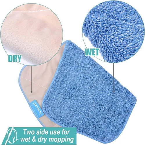 Vista 3 de KEEPOW - Recambios de fregona compatibles con la mopa profesional MR.SIGA Microfiber, Dual-sided 17.3x9.6" refills compatible with MR.SIGA &