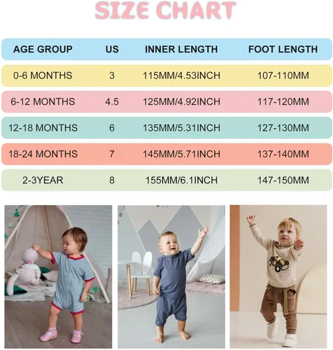 Vista 6 de Cubufly Zapatos de calcetín para bebés, zapatos para caminar para los primeros zapatos deportivos sin cordones de 0 a 3 años