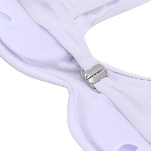 Vista 93 de AIBEARTY Traje de baño de dos piezas con estampado de calaveras para mujer, conjunto de bikini triangular de corte alto para fiesta, festival