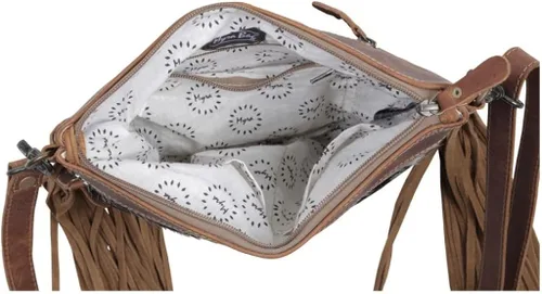 Vista 6 de Myra Bag Arne - Bolsa de cuero y cabello S-5231, Multi