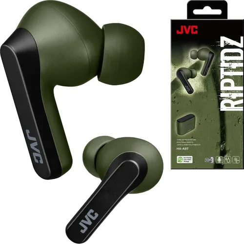 Vista 10 de JVC RIPTIDZ - Audífonos inalámbricos con sensor táctil, uso de un solo oído, IPX5, Bluetooth 5.1, batería de larga duración (hasta 30 horas), HAA9TB
