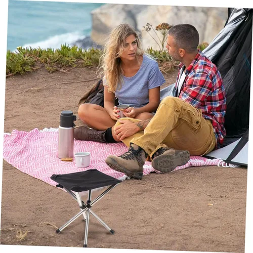 Vista 2 de Portable Folding Stool Outdoor Camping Chair Canopy Lightweight and Foldable