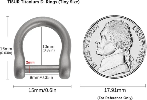 Vista 5 de TISUR Llaveros y anillos de titanio para anillos en D