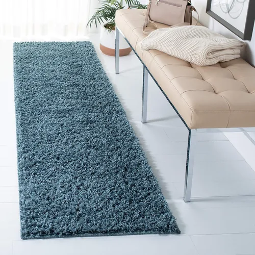 Vista 12 de SAFAVIEH Venus Shag Collection - Alfombra decorativa, 2 pies 2 pulgadas x 4 pies, color azul, diseño sólido, no desprende pelusa y de fácil cuidado