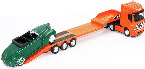 Vista 4 de Juguete plano del camión del remolque, vehículo resistente de los juguetes de la construcción de la aleación para los 1:50 Scale Diecast Trailer