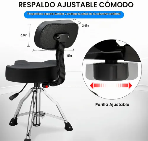 Vista 5 de polar lights Asiento de batería con respaldo, Silla de Batería Hidráulica Ajustable de Servicio Pesado, asiento estilo motocicleta, Taburete