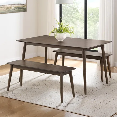 Vista 15 de Alaterre Calais - Juego de 2 sillas de comedor de madera, sillas de cocina Nuez caliente