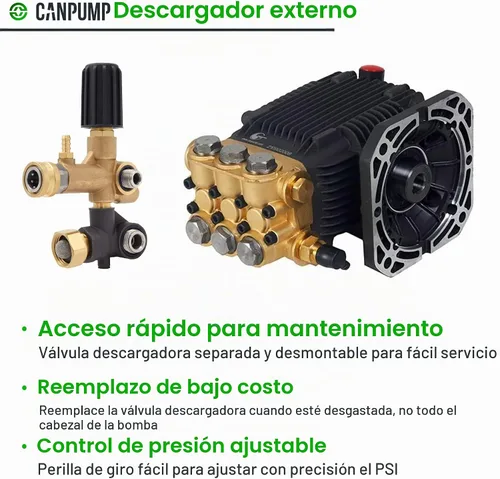 Vista 4 de Canpump CF 1522 E: 1500 psi @ 2.2 US gpm, bomba de lavado a presión de eje