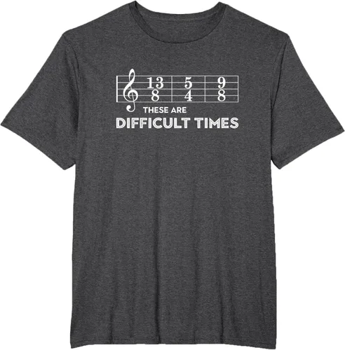 Vista 65 de Musician - Camiseta con texto en inglés "These are Difficult Times", talla S