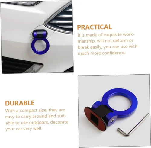 Vista 9 de Gancho de remolque resistente para accesorios de enganche, pegatina de remolque, parachoques trasero, decoración de gancho de remolque, material ABS