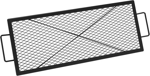 Vista 9 de onlyfire Parrilla de Cocción Rectangular con Marcas en X para Fogata Barbacoa, Rejilla de Parrilla BBQ de Acero Extra Resistente para Fogata