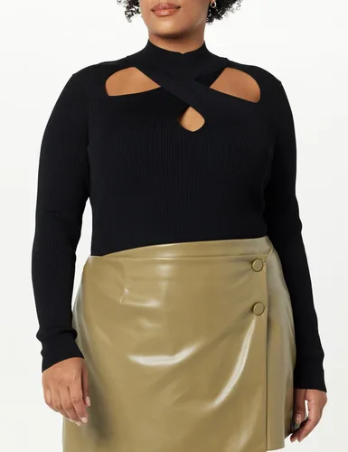 Vista 5 de The Drop Suéter con cuello alto falso Cecilia para mujer