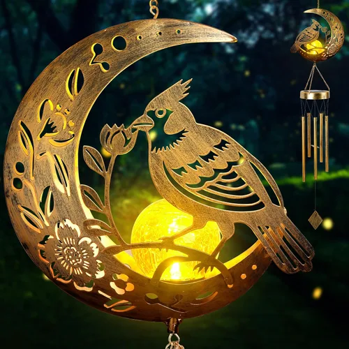 Vista 21 de JOBOSI Ramo de la madre, carillón de viento conmemorativo con tubo negro, regalos decorativos, adecuado para interiores y exteriores, perfecto