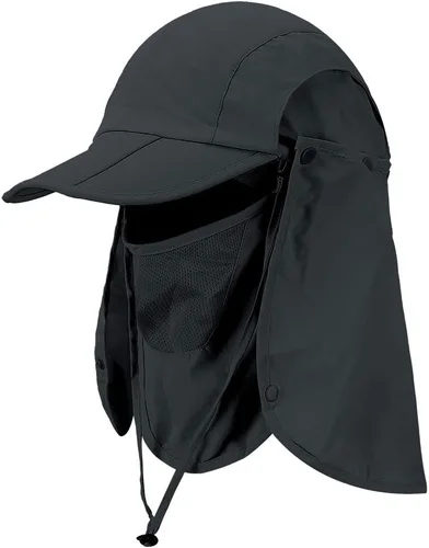 Vista 9 de Gorra plegable para el sol, sombreros de pesca, protección UPF 50+ con solapa para el cuello