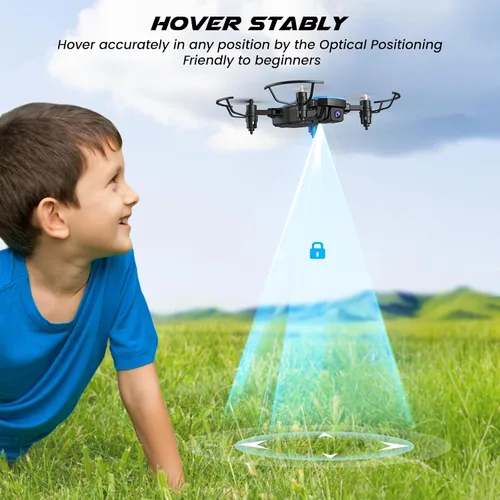 Vista 3 de SIMREX X300C Mini Drone con Cámara 720P HD FPV, Cuadricóptero a Control Remoto Plegable con Mantenimiento de Altitud, Flip 3D, Modo Sin Cabeza