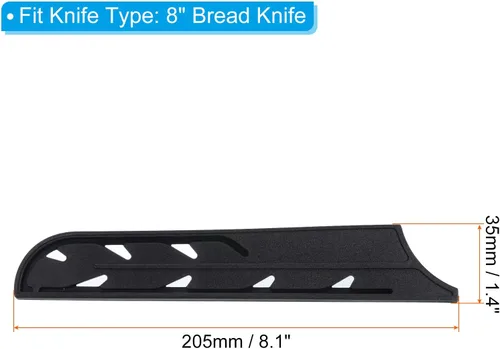 Vista 2 de PATIKIL Fundas de plástico para cuchillos de pan de 8 pulgadas, paquete de 4 cuchillos, protector de cuchillos, protector de cuchillas, funda