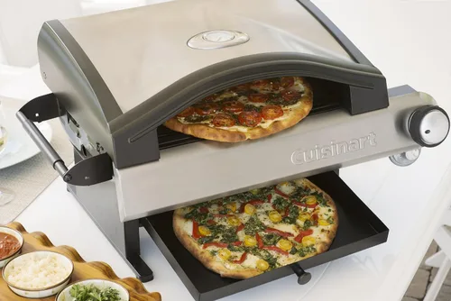 Vista 3 de Cuisinart Horno portátil para pizza al aire libre CPO-600 y cáscara de pizza de aluminio CPP-612, 12