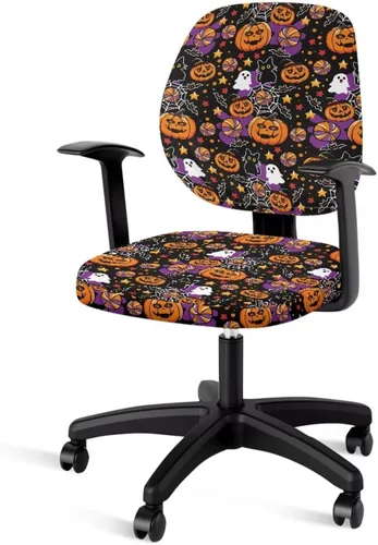 Vista 38 de Funda para silla de oficina, con temática de playa, funda elástica para silla de oficina, funda elástica de 2 piezas, funda para silla