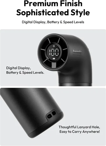 Vista 7 de Aecooly Ventilador de Mano Portátil, Ventilador Mini Turbo Potente, Aero Pro de Alta Velocidad de 19000 RPM, Tiempo Máximo de Enfriamiento de 15H