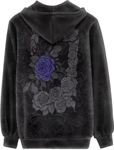 Vista 3 de Y2K - Sudaderas con capucha de manga larga para mujer, con bolsillos, ropa de calle para otoño, talla Plus