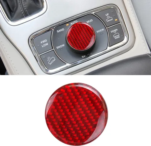 Vista 6 de SUNJIKA Pomo del botón de la palanca de cambios para Jeep Grand Cherokee Negro
