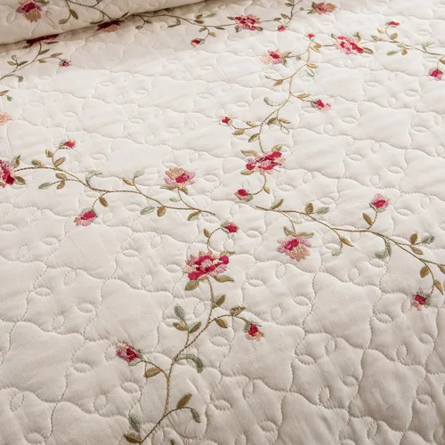 Vista 104 de Mixinni - Juego de colcha reversible de 2 piezas, tamaño individual, color beige, con patrón bordado elegante, juego de edredón y funda de almohada