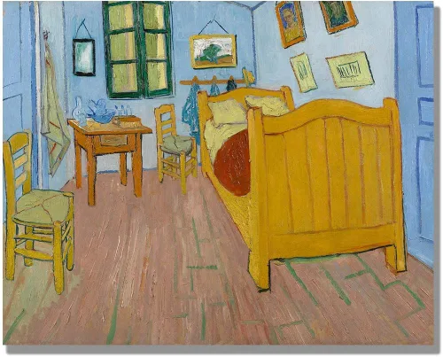 Vista 21 de ELITEAART- La noche estrellada por Vincent Van Gogh, pintura al óleo, reproducción de pintura al óleo, impresión en lienzo giclée, tamaño marcado