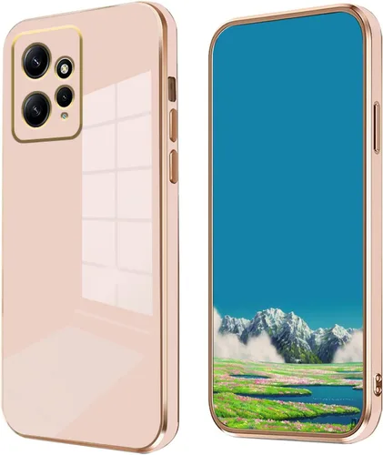 Vista 10 de Compatible con Redmi Note 12 4G Funda Silicona Rosa, Chapado para Xiaomi Redmi Note 12 4G Funda de teléfono a prueba de golpes Funda delgada y suave